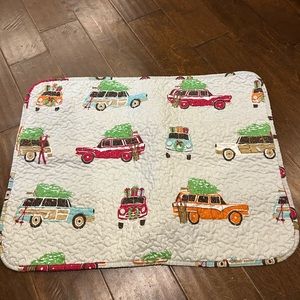 Havemeyer cottage red truck quilted pillow shams set of two Christmas